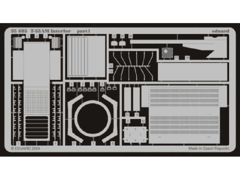 T-55AM interior 1/35 - Skif - blaszki - zdjęcie 1 T-55AM interior 1/35 - Skif - blaszki - zdjęcie 1