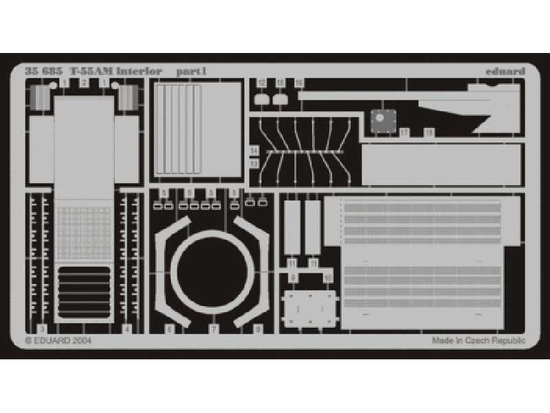  T-55AM interior 1/35 - Skif - blaszki - zdjęcie 1