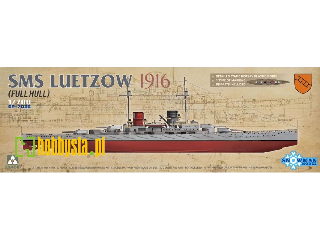 SMS Lützow 1916 (Full Hull) - zdjęcie 1 SMS Lützow 1916 (Full Hull) - zdjęcie 1