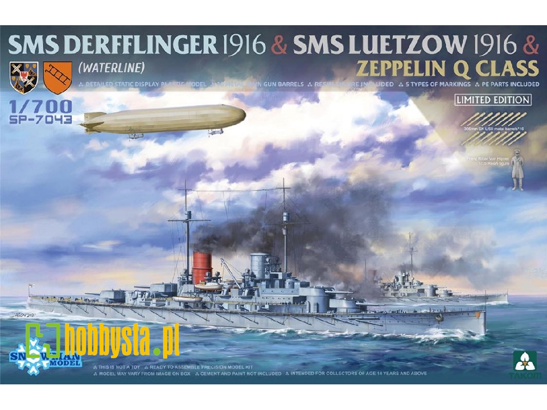 SMS Derfflinger 1916 & SMS Lützow 1916 & Zeppelin Q Class Limited Edition - zdjęcie 1 SMS Derfflinger 1916 & SMS Lützow 1916 & Zeppelin Q Class Limited Edition - zdjęcie 1