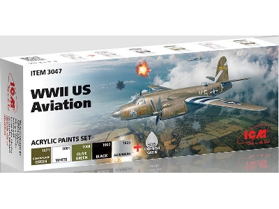 Acrylic Paints Set For WWII Us Aviation - zdjęcie 1