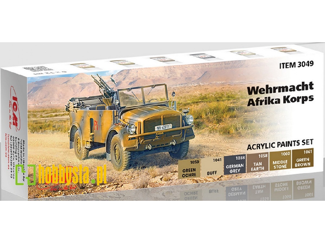 Acrylic Paints Set For Wehrmacht Afrika Korps - zdjęcie 1 Acrylic Paints Set For Wehrmacht Afrika Korps - zdjęcie 1