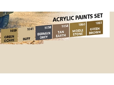 Acrylic Paints Set For Wehrmacht Afrika Korps - zdjęcie 2