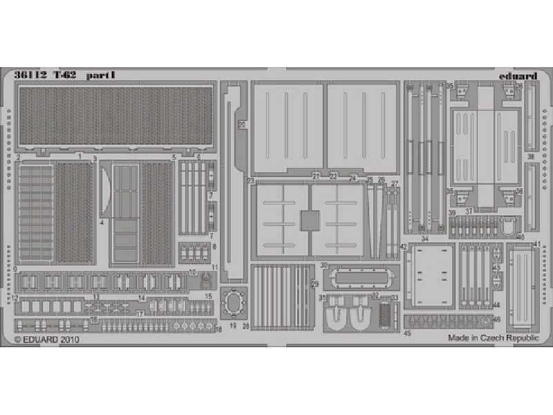 T-62 1/35 - Trumpeter - blaszki - zdjęcie 1 T-62 1/35 - Trumpeter - blaszki - zdjęcie 1
