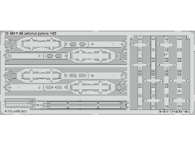 F-35 external pylons 1/32 - TRUMPETER - zdjęcie 1