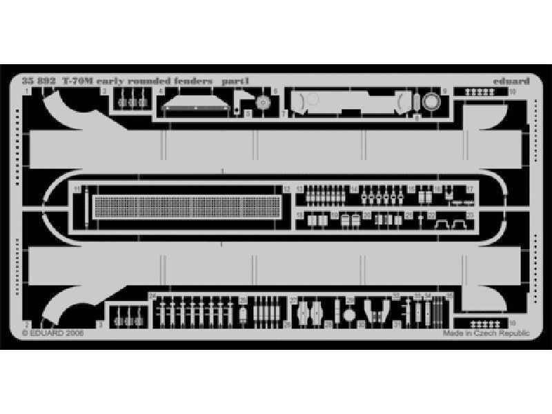  T-70M early rounded fenders 1/35 - Miniart - blaszki - zdjęcie 1
