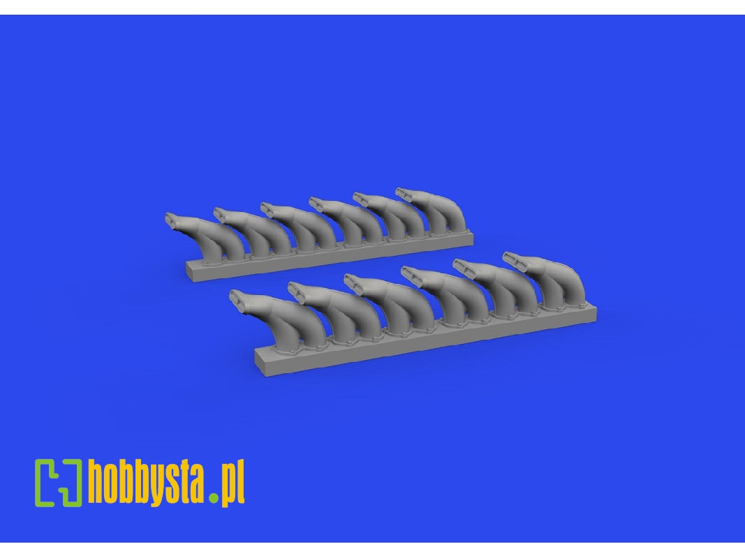 P-39 exhaust stacks fishtail PRINT 1/48 - EDUARD - zdjęcie 1 P-39 exhaust stacks fishtail PRINT 1/48 - EDUARD - zdjęcie 1