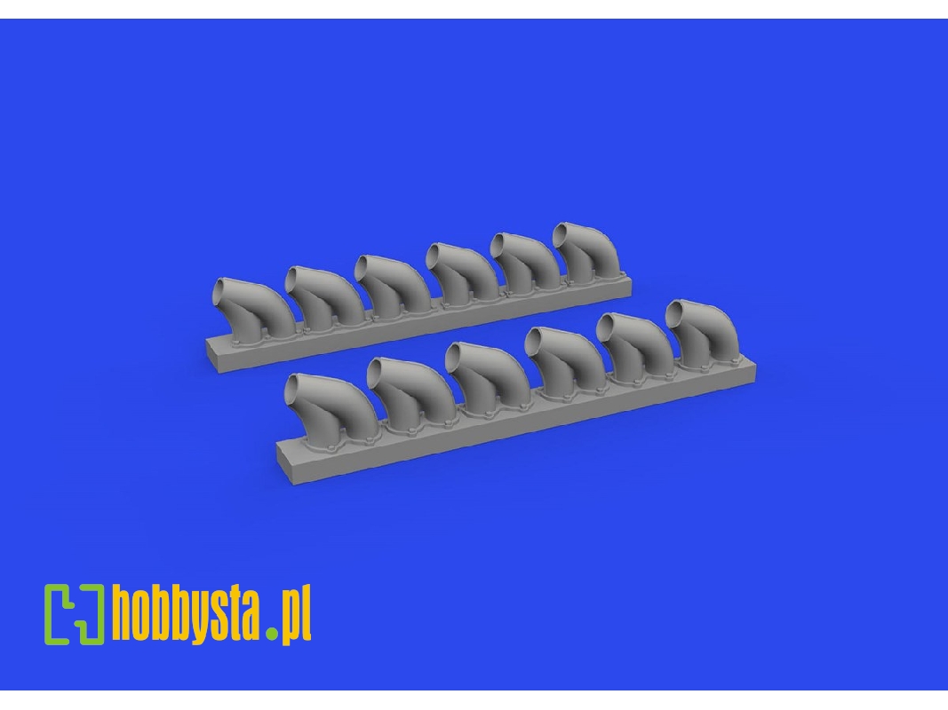 P-39 exhaust stacks rounded PRINT 1/48 - EDUARD - zdjęcie 1 P-39 exhaust stacks rounded PRINT 1/48 - EDUARD - zdjęcie 1