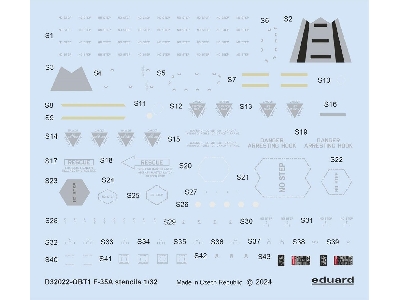 F-35A stencils 1/32 - ITALERI - zdjęcie 1