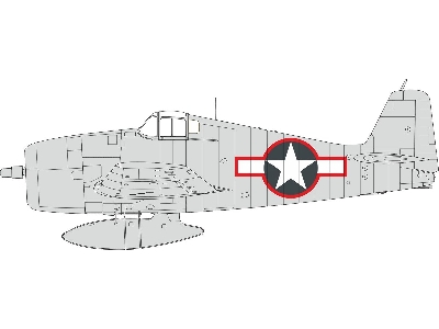 F6F-3 US national insignia w/  red outline 1/48 - EDUARD - zdjęcie 1