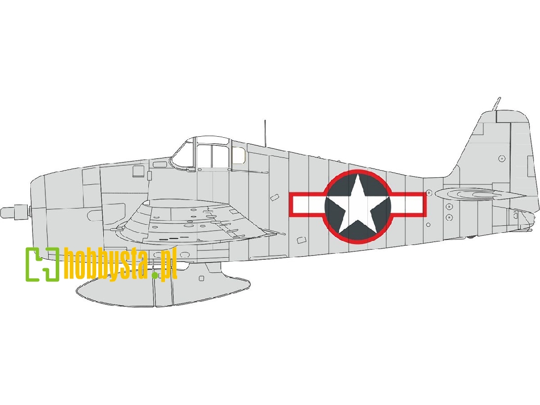 F6F-3 US national insignia w/  red outline 1/48 - EDUARD - zdjęcie 1