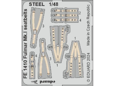 Fulmar Mk. I seatbelts STEEL 1/48 - TRUMPETER - zdjęcie 1