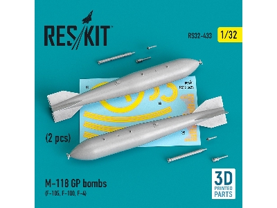 M-118 Gp Bombs (2 Pcs) (F-105, F-100, F-4) - zdjęcie 1