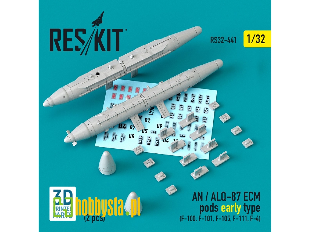 An / Alq-87 Ecm Pods Early Type (2 Pcs) (F-100, F-101, F-105, F-111, F-4) - zdjęcie 1 An / Alq-87 Ecm Pods Early Type (2 Pcs) (F-100, F-101, F-105, F-111, F-4) - zdjęcie 1