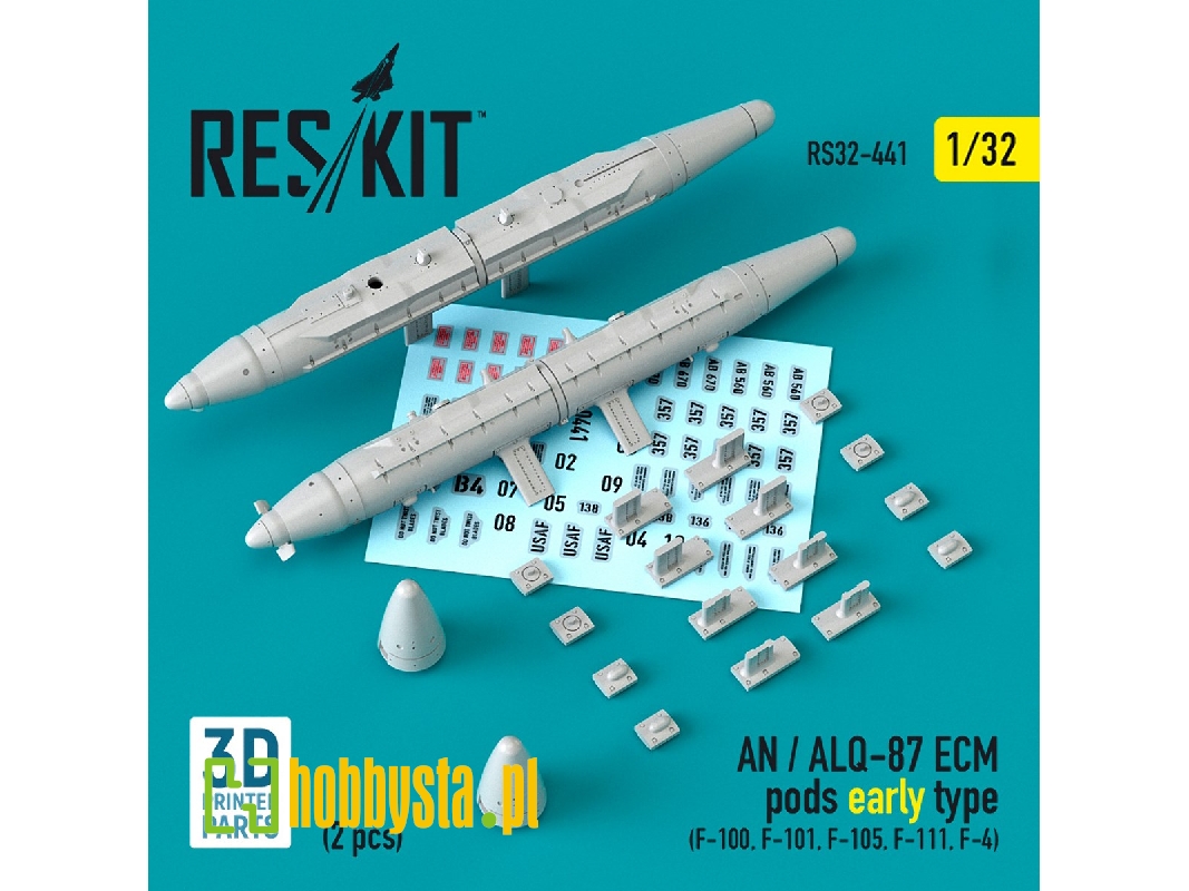 An / Alq-87 Ecm Pods Early Type (2 Pcs) (F-100, F-101, F-105, F-111, F-4) - zdjęcie 1