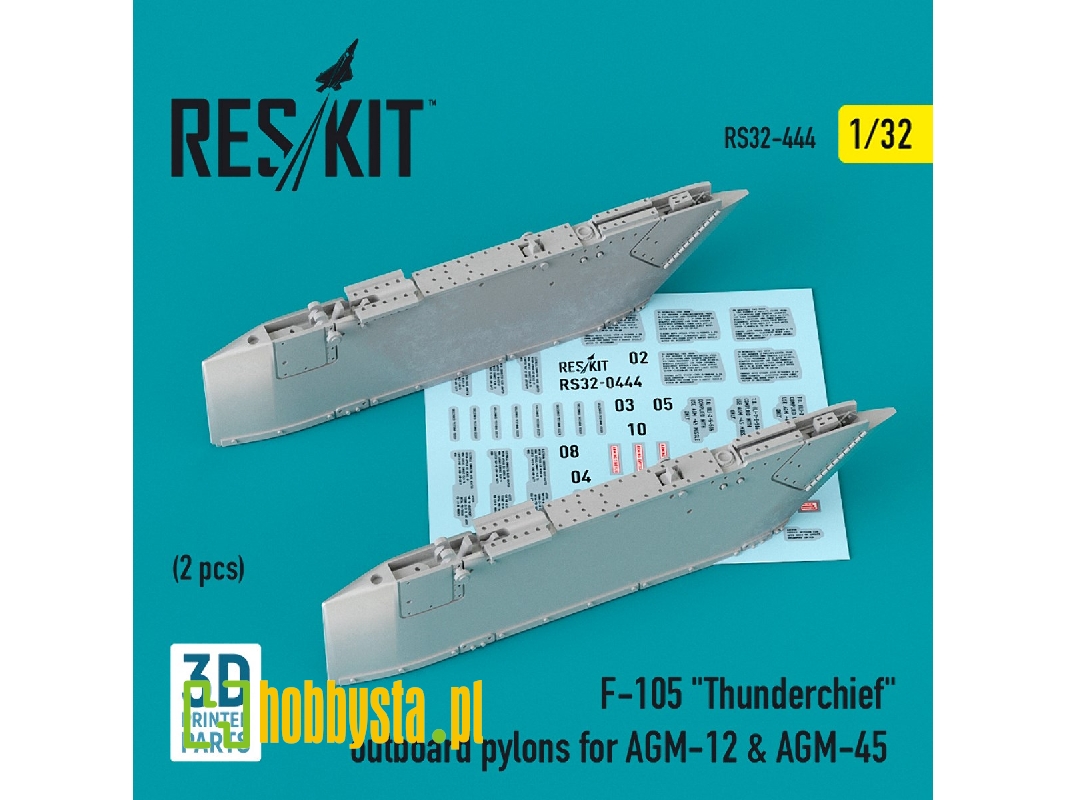F-105 Thunderchief Outboard Agm-12 And Agm-45 Pylons (2 Pcs) - zdjęcie 1 F-105 Thunderchief Outboard Agm-12 And Agm-45 Pylons (2 Pcs) - zdjęcie 1