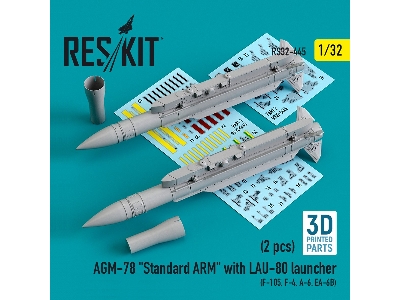 Agm-78 Standard Arm With Lau-80 Launcher (2 Pcs) (F-105,f-4,a-6,ea-6b) - zdjęcie 1
