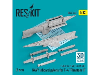 Navy Inboard Pylons For F-4 'phantom Ii' (2 Pcs) (F-4b, F-4j, F-4n, F-4s, Rf-4b) - zdjęcie 1