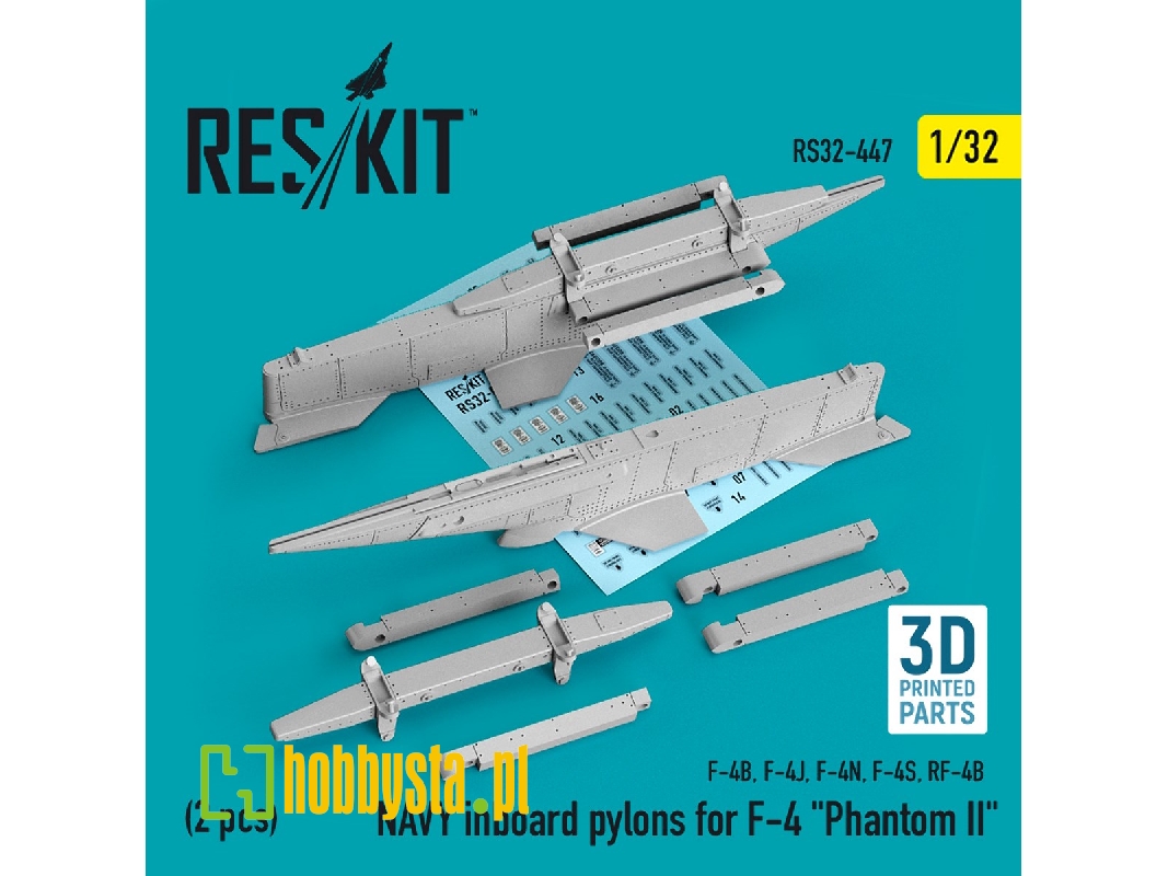 Navy Inboard Pylons For F-4 'phantom Ii' (2 Pcs) (F-4b, F-4j, F-4n, F-4s, Rf-4b) - zdjęcie 1 Navy Inboard Pylons For F-4 'phantom Ii' (2 Pcs) (F-4b, F-4j, F-4n, F-4s, Rf-4b) - zdjęcie 1