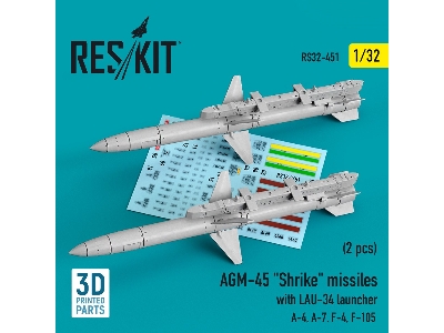 Agm-45 'shrike' Missiles With Lau-34 Launcher (2 Pcs) (A-4, A-7, F-4, F-105) - zdjęcie 1