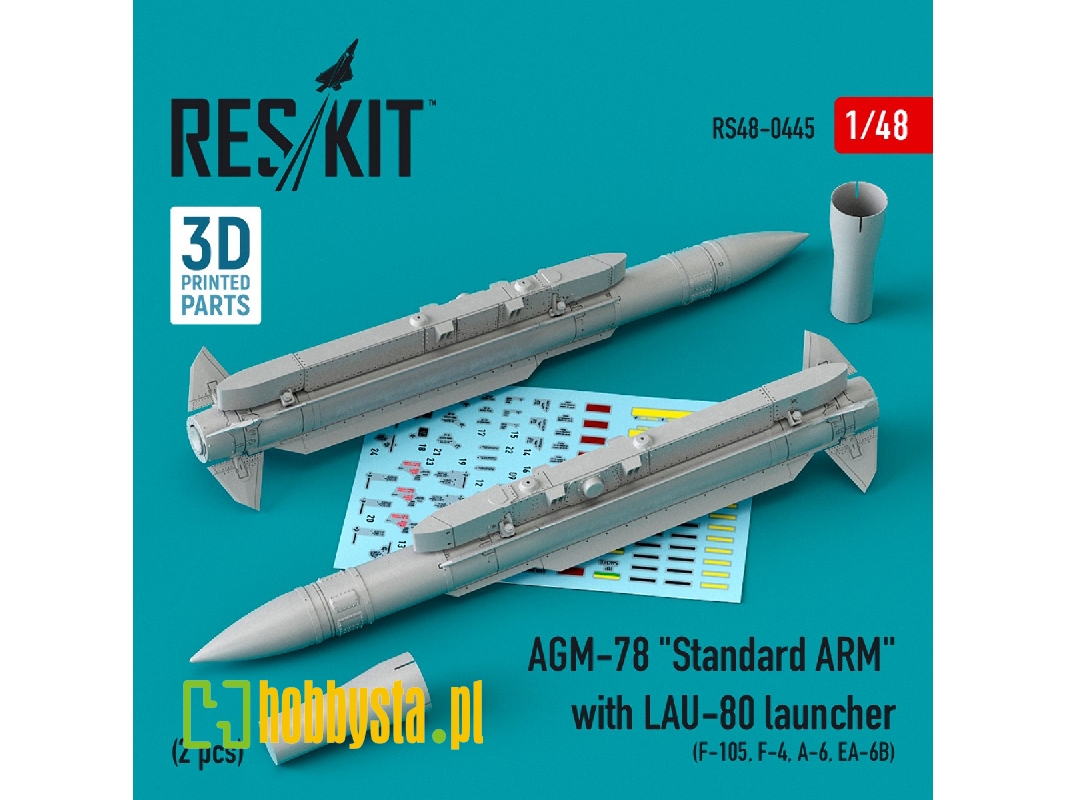 Agm-78 Standard Arm With Lau-80 Launcher (2 Pcs) (F-105,f-4,a-6,ea-6b) - zdjęcie 1