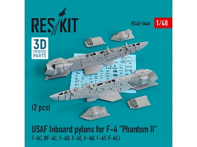 Usaf Inboard Pylons For F-4 Phantom Ii (2 Pcs) (F-4&#1057;, Rf-4&#1057;, F-4d, F-4&#1045;, F-4g, F-4f, F-4ej) - zdjęcie 1