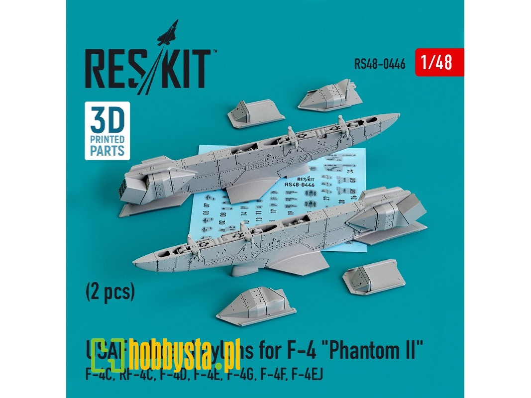 Usaf Inboard Pylons For F-4 Phantom Ii (2 Pcs) (F-4С, Rf-4С, F-4d, F-4Е, F-4g, F-4f, F-4ej) - zdjęcie 1 Usaf Inboard Pylons For F-4 Phantom Ii (2 Pcs) (F-4С, Rf-4С, F-4d, F-4Е, F-4g, F-4f, F-4ej) - zdjęcie 1
