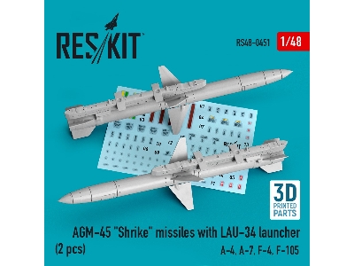 Agm-45 'shrike' Missiles With Lau-34 Launcher (2 Pcs) (A-4, A-7, F-4, F-105) - zdjęcie 1