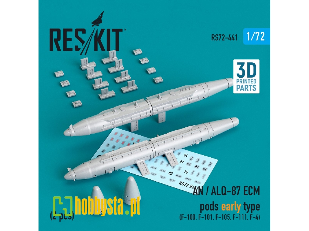 An / Alq-87 Ecm Pods Early Type (2 Pcs) (F-100, F-101, F-105, F-111, F-4) - zdjęcie 1 An / Alq-87 Ecm Pods Early Type (2 Pcs) (F-100, F-101, F-105, F-111, F-4) - zdjęcie 1
