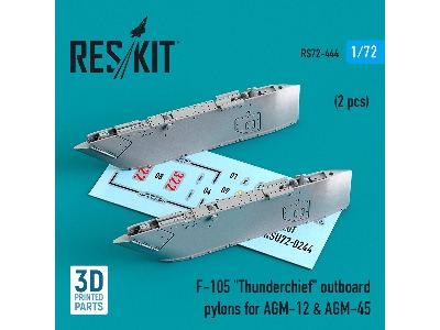 F-105 Thunderchief Outboard Agm-12 And Agm-45 Pylons (2 Pcs) - zdjęcie 1