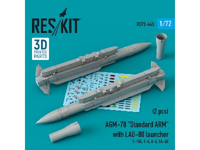 Agm-78 Standard Arm With Lau-80 Launcher (2 Pcs) (F-105, F-4, A-6, Ea-6b) - zdjęcie 1