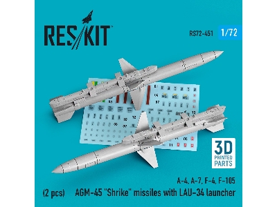 Agm-45 'shrike' Missiles With Lau-34 Launcher (2 Pcs) (A-4, A-7, F-4, F-105) - zdjęcie 1