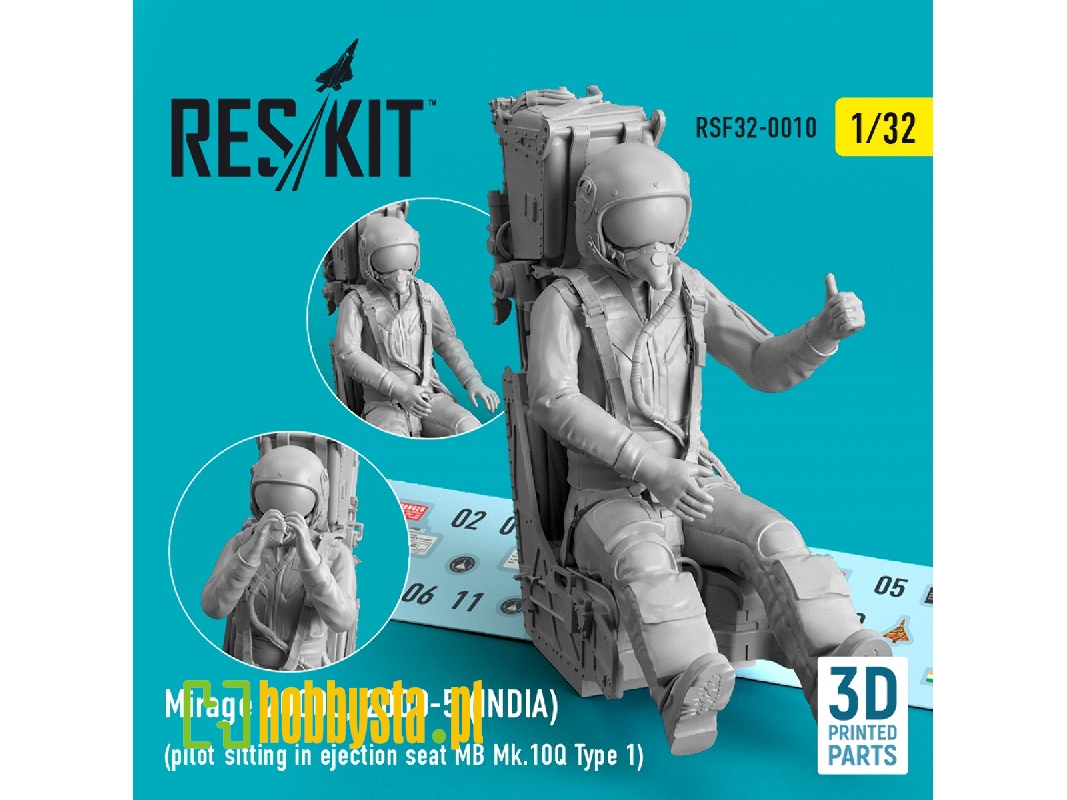 Mirage 2000c, 2000-5 (India) Pilot Sitting In Ejection Seat Mb Mk.10q (Type 1) - zdjęcie 1 Mirage 2000c, 2000-5 (India) Pilot Sitting In Ejection Seat Mb Mk.10q (Type 1) - zdjęcie 1