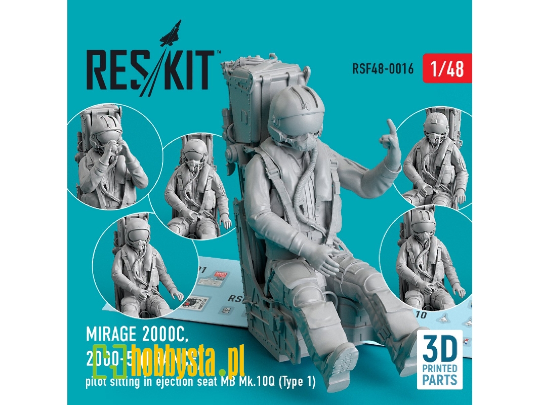 Mirage 2000c, 2000-5 (France) Pilot Sitting In Ejection Seat Mb Mk.10q (Type 1) - zdjęcie 1 Mirage 2000c, 2000-5 (France) Pilot Sitting In Ejection Seat Mb Mk.10q (Type 1) - zdjęcie 1