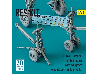 F-14a Tomcat Landing Gears With Weighted Wheels Set For Tamiya Kit - zdjęcie 1