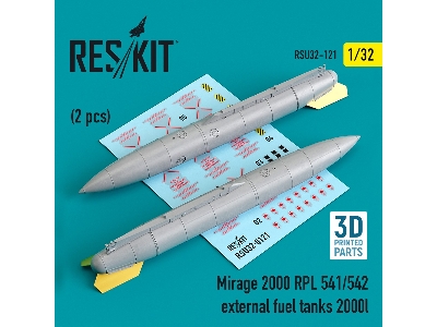 Mirage 2000 Rpl 541/542 External Fuel Tanks 2000lt (2 Pcs) - zdjęcie 1