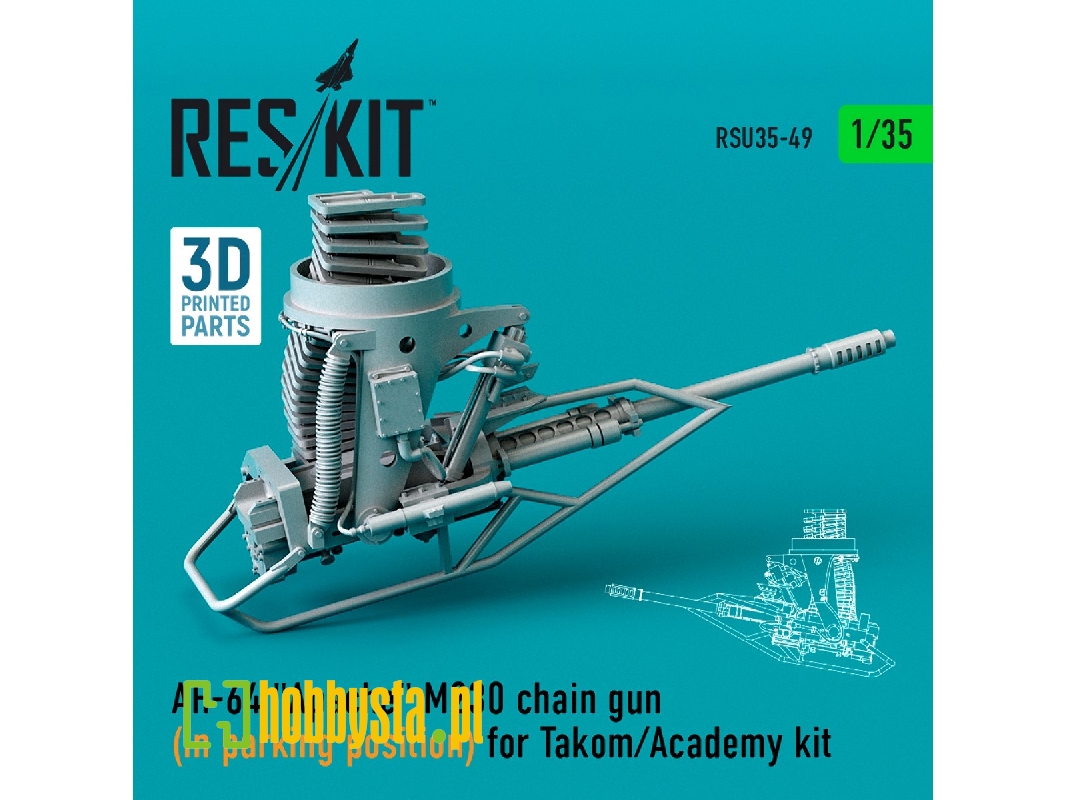 Ah-64 Apache M230 Chain Gun (In Parking Position) For Takom/Academy Kit - zdjęcie 1 Ah-64 Apache M230 Chain Gun (In Parking Position) For Takom/Academy Kit - zdjęcie 1