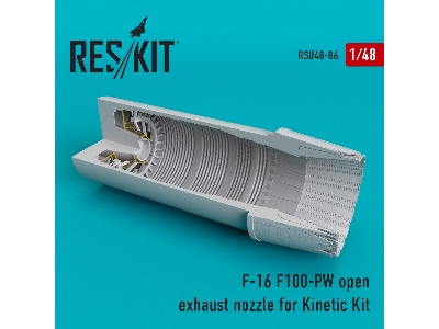 F-16 (F100-pw) Open Exhaust Nozzles For Kinetic Kit - zdjęcie 1