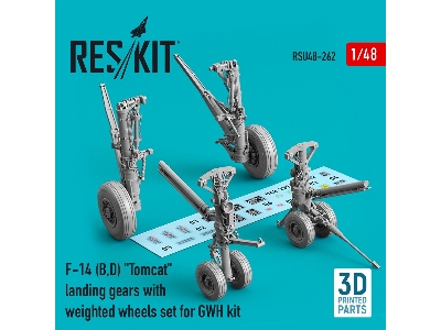 F-14 (B, D) 'tomcat' Landing Gears With Weighted Wheels Set For Gwh Kit - zdjęcie 1