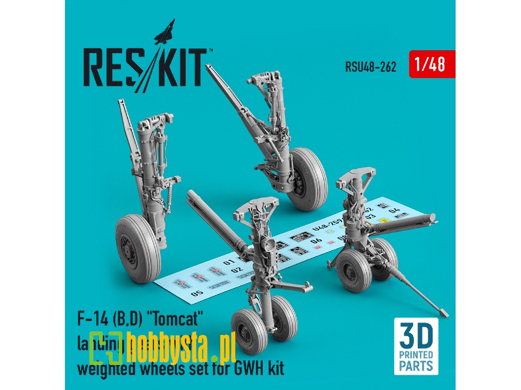 F-14 (B, D) 'tomcat' Landing Gears With Weighted Wheels Set For Gwh Kit - zdjęcie 1