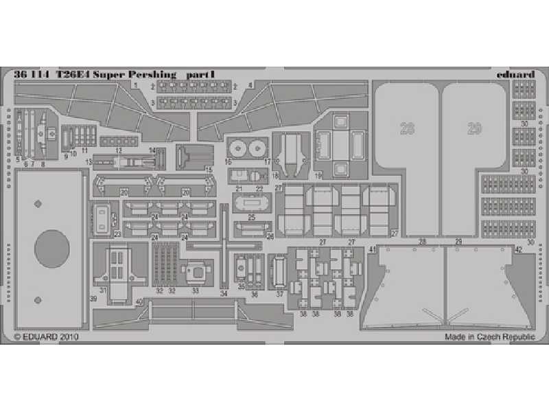  T26E4 Super Pershing 1/35 - Hobby Boss - blaszki - zdjęcie 1