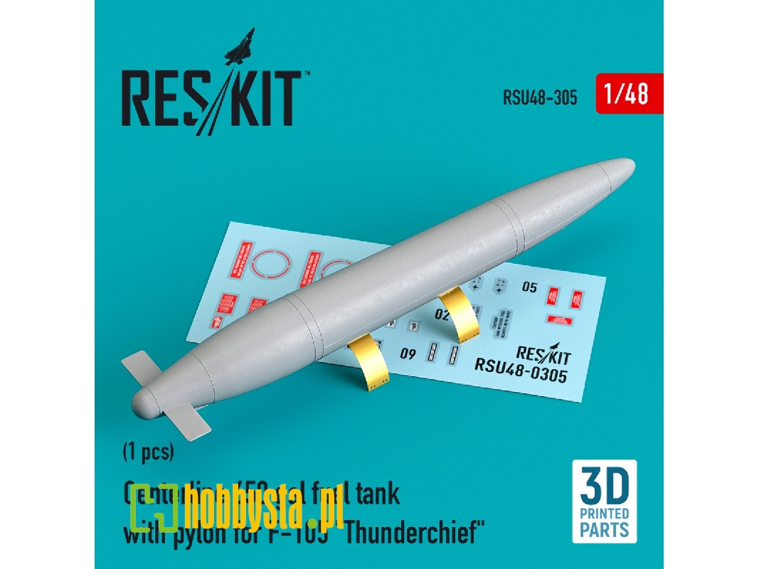 Centerline 650 Gal Fuel Tank With Pylons For F-105 'thunderchief' (1 Pcs) - zdjęcie 1 Centerline 650 Gal Fuel Tank With Pylons For F-105 'thunderchief' (1 Pcs) - zdjęcie 1