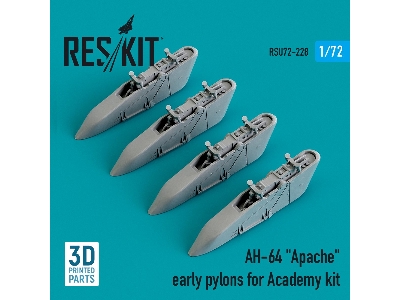 Ah-64 Apache Early Pylons For Academy Kit - zdjęcie 1