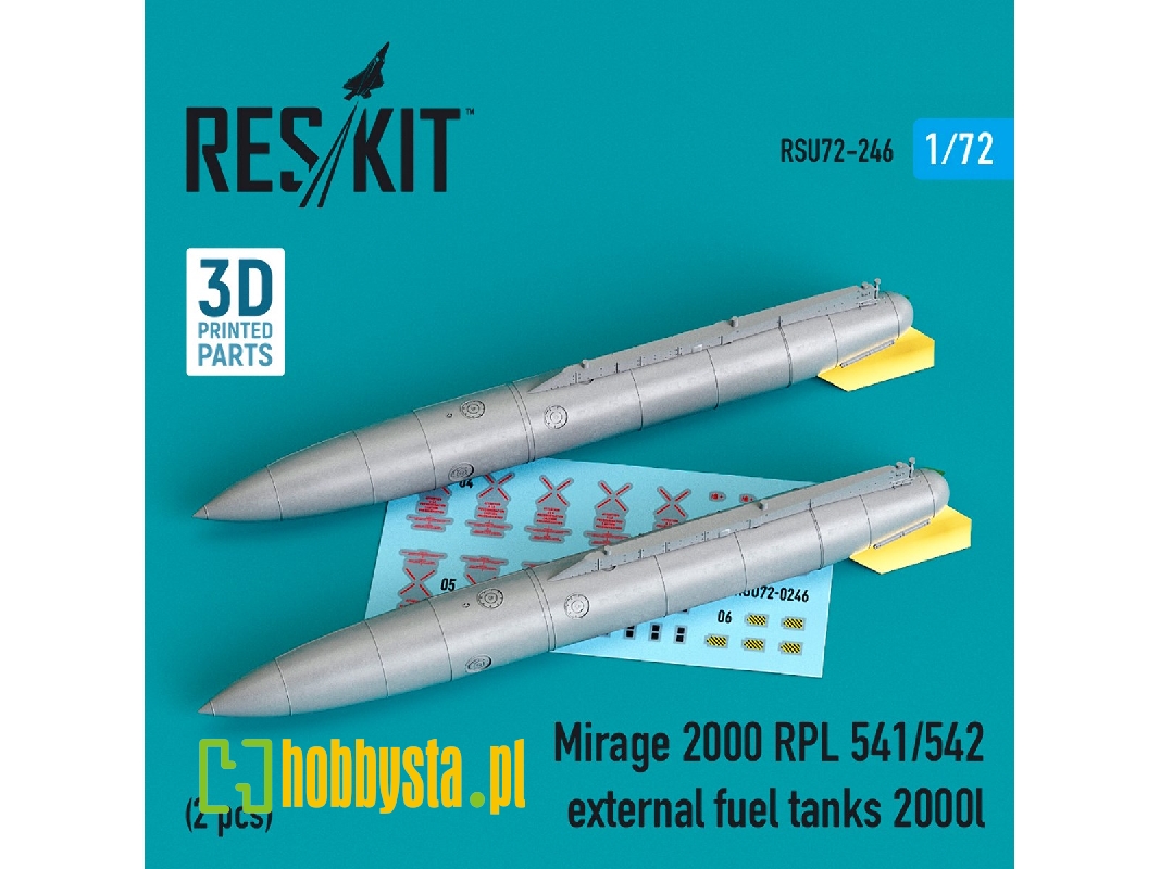 Mirage 2000 Rpl 541/542 External Fuel Tanks 2000lt (2 Pcs) - zdjęcie 1 Mirage 2000 Rpl 541/542 External Fuel Tanks 2000lt (2 Pcs) - zdjęcie 1