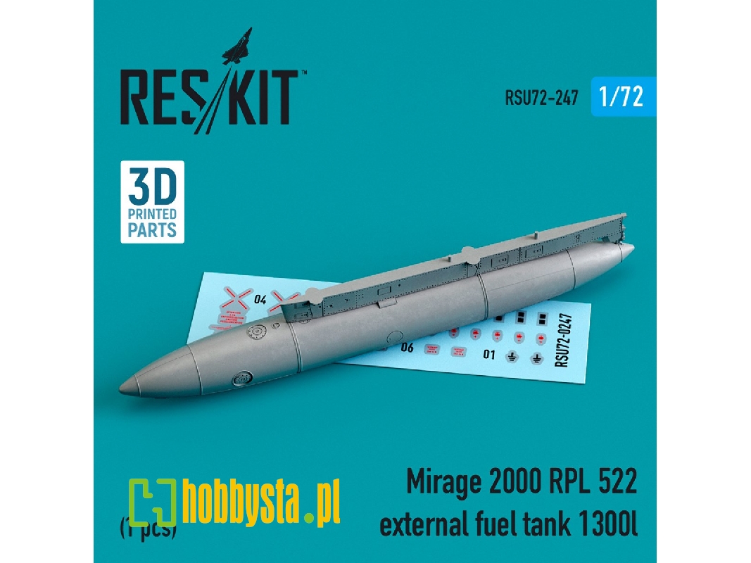 Mirage 2000 Rpl 522 External Fuel Tank 1300lt - zdjęcie 1 Mirage 2000 Rpl 522 External Fuel Tank 1300lt - zdjęcie 1