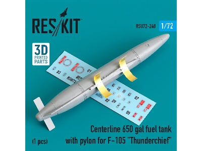 Centerline 650 Gal Fuel Tank With Pylons For F-105 'thunderchief' (1 Pcs) - zdjęcie 1