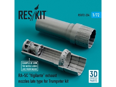 Ra-5c Vigilante Exhaust Nozzles Late Type For Trumpeter Kit - zdjęcie 1