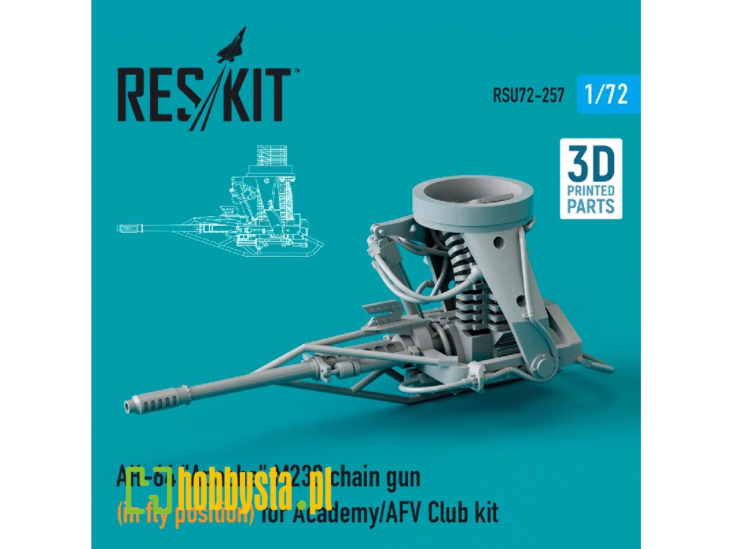 Ah-64 Apache M230 Chain Gun (In Fly Position) For Academy / Afv Club Kit - zdjęcie 1 Ah-64 Apache M230 Chain Gun (In Fly Position) For Academy / Afv Club Kit - zdjęcie 1