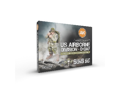 Us Airborne Division, D-day Wargame Starter Set 14 Colors And 1 Figure (Exclusive 101st Radio Operator) - zdjęcie 1