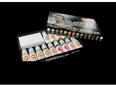 Us Airborne Division, D-day Wargame Starter Set 14 Colors And 1 Figure (Exclusive 101st Radio Operator) - zdjęcie 2